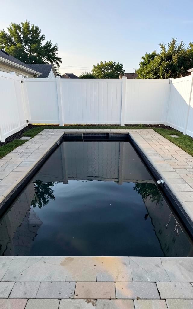 Backyard pool with paver deck